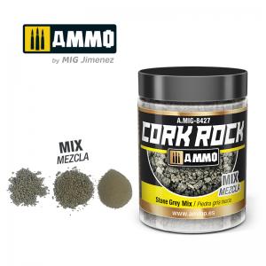 Ammo Mig Jimenez TERRAFORM CORK ROCK Stone Grey Mix (Jar 100mL)