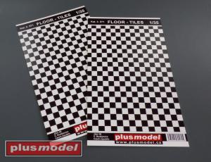 Plus Model Floor - tiles black and white 190x130 mm