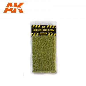 AK Interactive LIGHT GREEN TUFTS 6mm