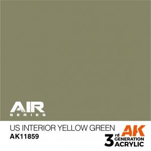 AK Interactive US Interior Yellow Green 17 ml