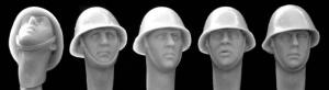 Hornet Models 5 heads, Dutch/Romanian steel helmets, WW2