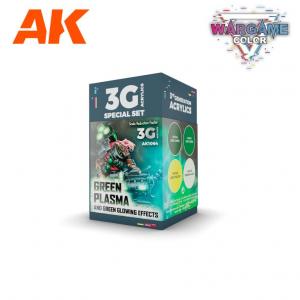 AK Interactive WARGAME COLOR SET. GREEN PLASMA AND GLOWING EFFECT