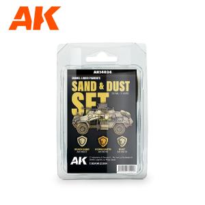 AK Interactive SAND & DUST SET - Liquid Pigment (3 ref x 1unit)
