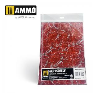 Ammo Mig Jimenez Red Marble. Square Die-cut Marble Tiles - 2 pcs.