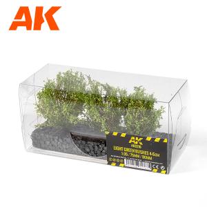 AK Interactive LIGHT GREEN BUSHES 4-6cm -1:35 / 75 mm / 90 mm
