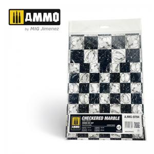 Ammo Mig Jimenez Checkered Marble. Round Die-cut for Bases for Wargames - 2 pcs.