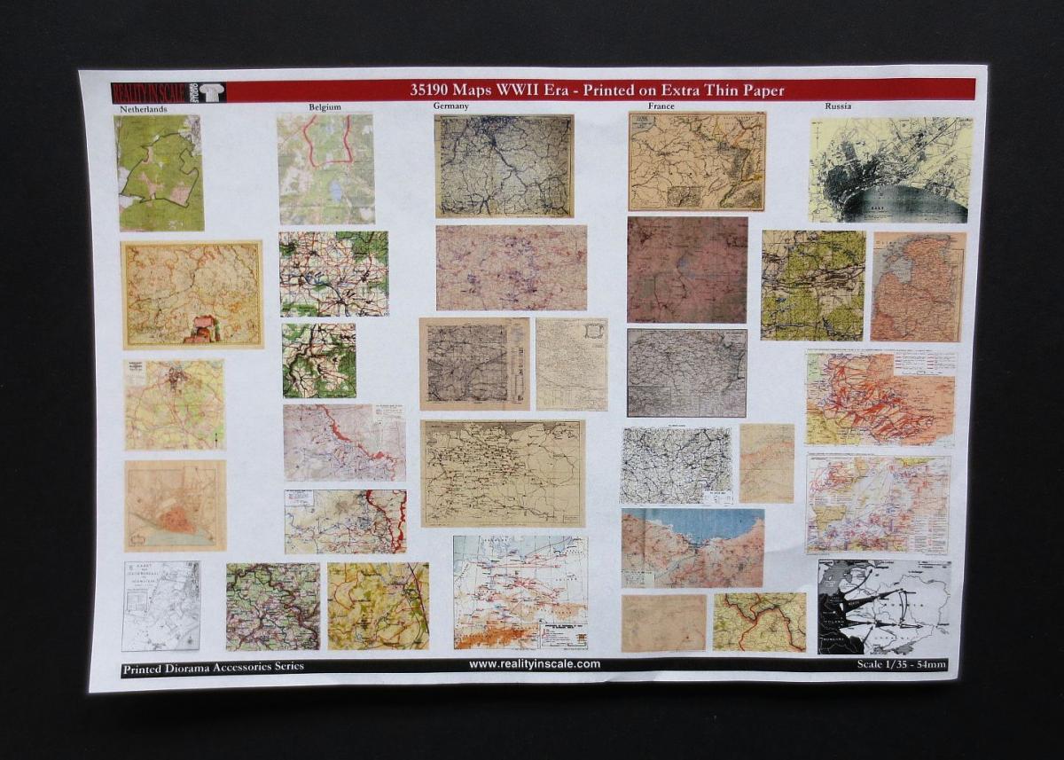 Reality in Scale War Maps WWII - Set 2 - 32 maps for 5 countries