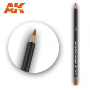 AK Interactive Watercolor Pencil Dark Chipping for wood