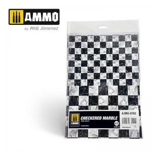 Ammo Mig Jimenez Checkered Marble. Sheet of Marble - 2 pcs.