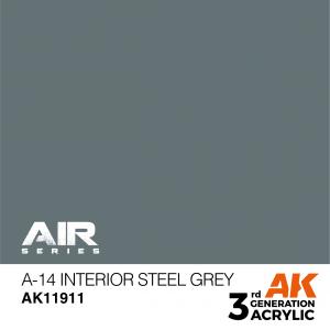 AK Interactive A-14 Interior Steel Grey 17 ml