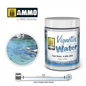 Ammo Mig Jimenez Clear Water, Vignettes Acrylic Water 100 ml