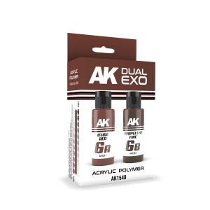 AK Interactive OXIDE RED & PROPELLER FIRE DUAL EXO Set 6