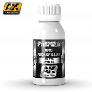 AK Interactive WHITE PRIMER AND MICROFILLER 100 ml