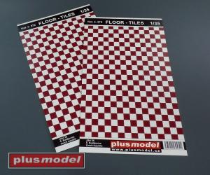 Plus Model Floor - tiles red and white 190x130 mm