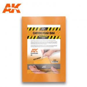 AK Interactive CARVING FOAM 8 MM A5 SIZE (228 x 152 MM)