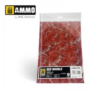 Ammo Mig Jimenez Red Marble. Round Die-cut for Bases for Wargames - 2 pcs.