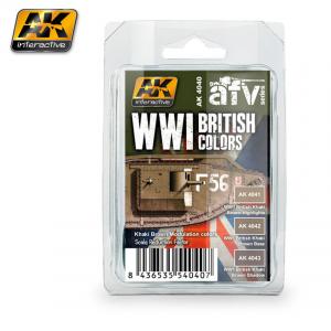 AK Interactive WWI BRITISH COLORS (Khaki Brown Modulation Set)