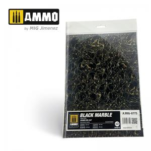 Ammo Mig Jimenez Black Marble. Round Die-cut for Bases for Wargames - 2 pcs.