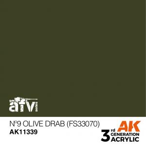 AK Interactive Nº9 Olive Drab (FS33070) 17 ml