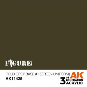 AK Interactive Field Grey Base #1 (Green uniform) 17 ml