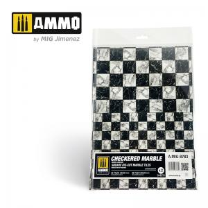 Ammo Mig Jimenez Checkered Marble. Square Die-cut Marble Tiles - 2 pcs.