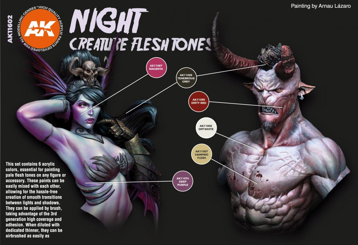 AK Interactive NIGHT CREATURES FLESH TONE