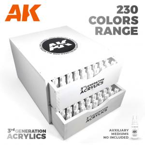 AK Interactive LUXURY WOODEN BOX 230 COLORS 3G Acylics