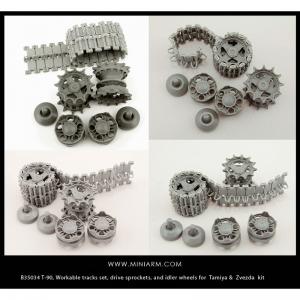 Miniarm T-90A/T-90C - Workable Tracks Set, Drive Sprockets and Idler Wheels (TAM)
