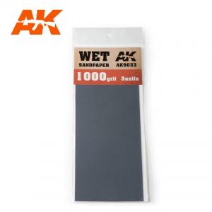 AK Interactive Wet Sandpaper 1000 Grit. 3 units