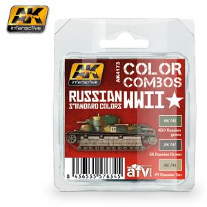 AK Interactive RUSSIAN WWII STANDARD COLORS COMBO