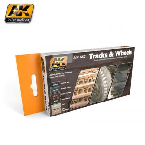 AK Interactive TRACK AND WHEELS COLORS SET