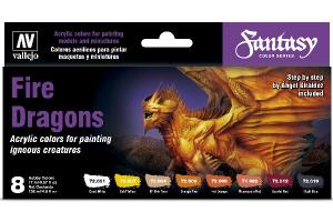 Vallejo Fantasy Color Fire Dragons 8x17ml