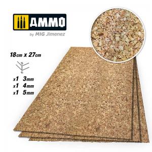 Ammo Mig Jimenez CREATE CORK Thick Grain Mix (3mm, 4mm and 5mm) - 1 pc each size