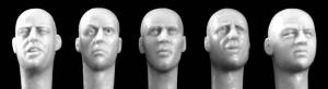 Hornet Models 5 more bald heads with European features