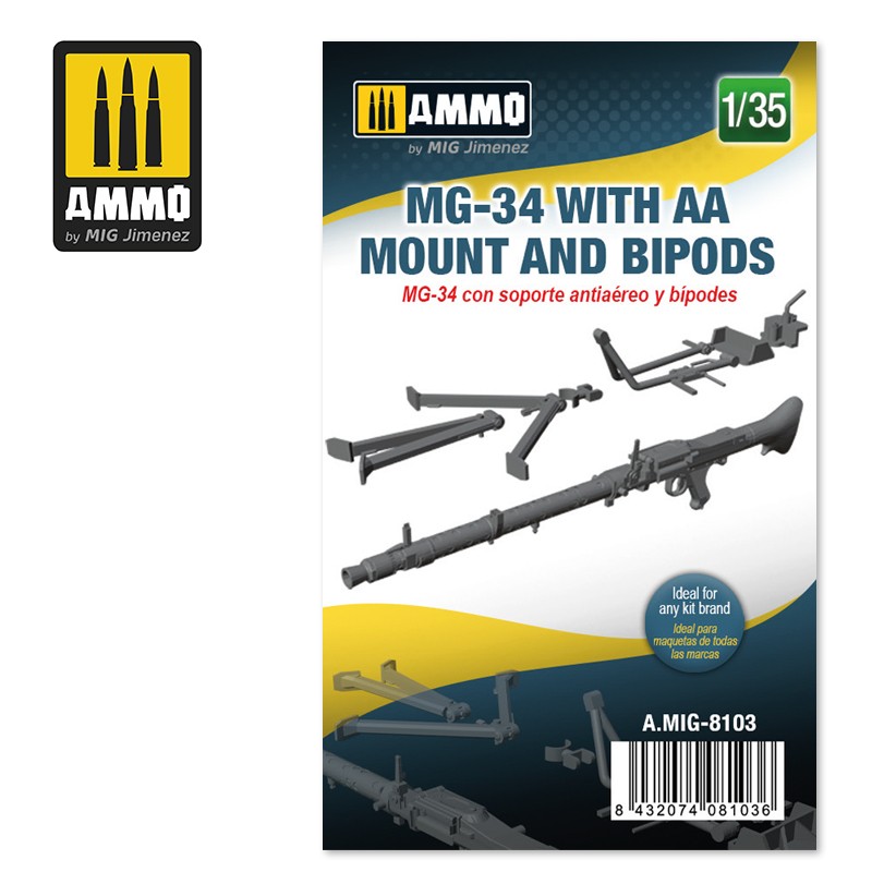 Ammo Mig Jimenez MG-34 w AA Mount and Bipods
