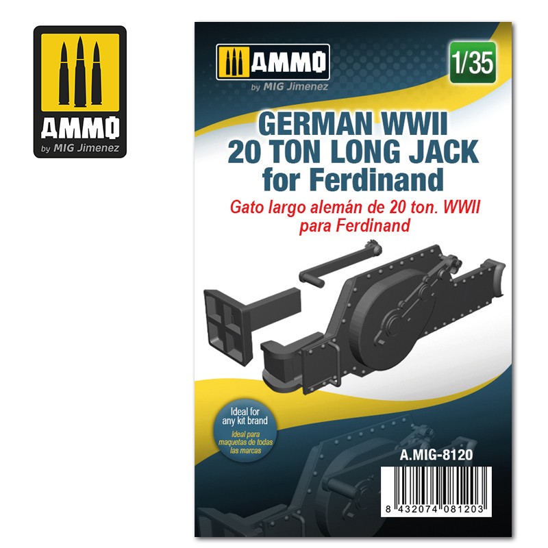 Ammo Mig Jimenez German WWII 20 ton Long Jack for Ferdinand