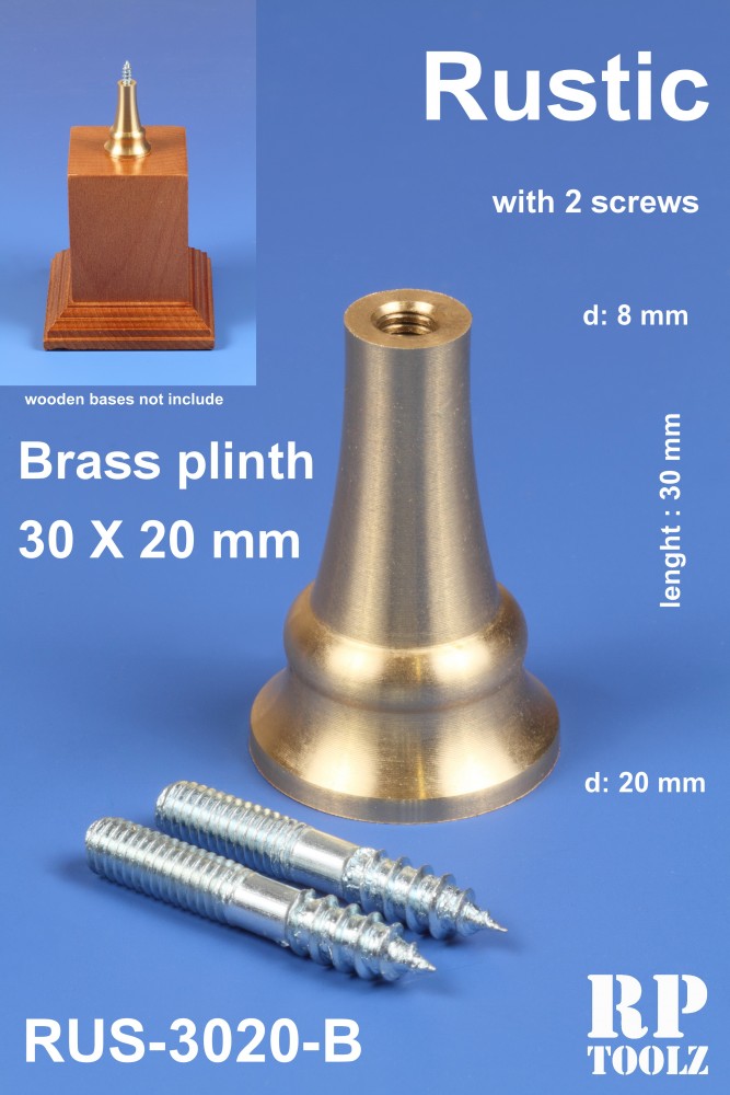 RP Toolz Plinth, Rustic 30 x 20 mm, Brass