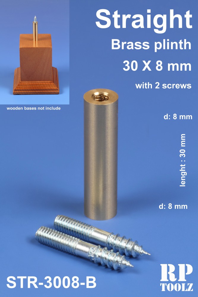 RP Toolz Plinth, Straight 30 x 8 mm, Brass