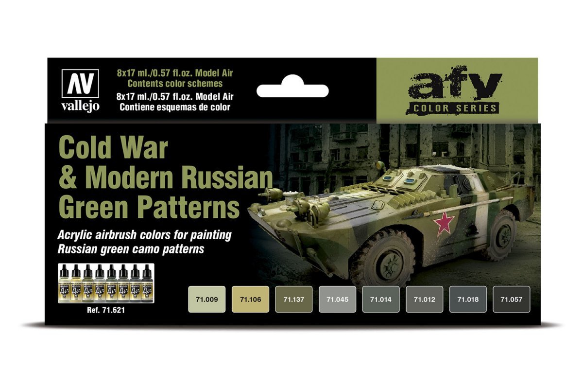 Vallejo COLD WAR & MODERN RUSSIAN GREEN PATTERNS 8X17ML