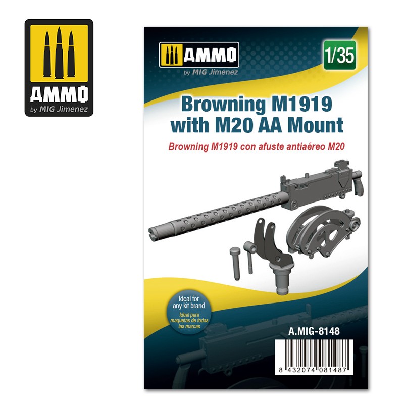 Ammo Mig Jimenez Browning M1919 with M20 AA Mount