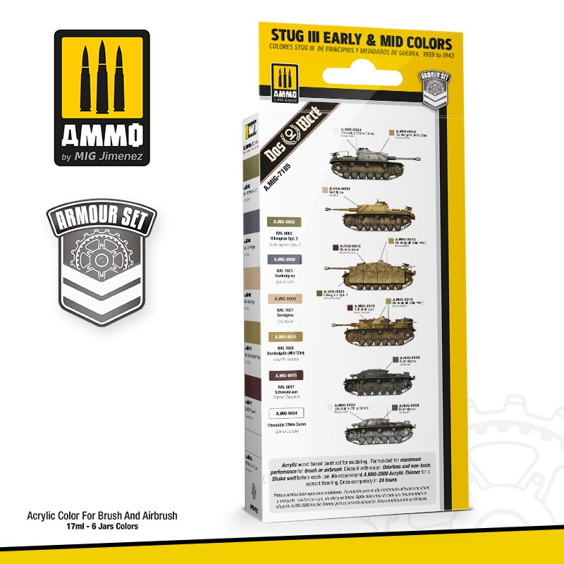 Ammo Mig Jimenez STUG III EARLY & MID COLORS 1939 TO 1943