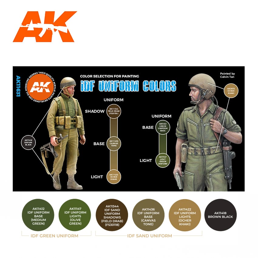 AK Interactive IDF Uniforms color set