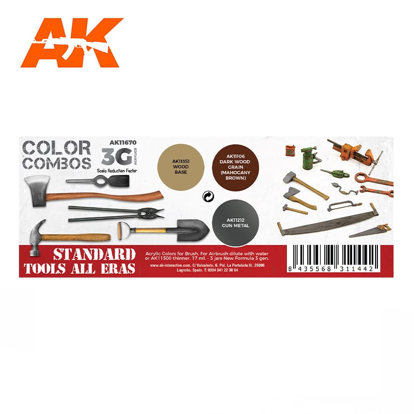 AK Interactive Standard Tools, color set