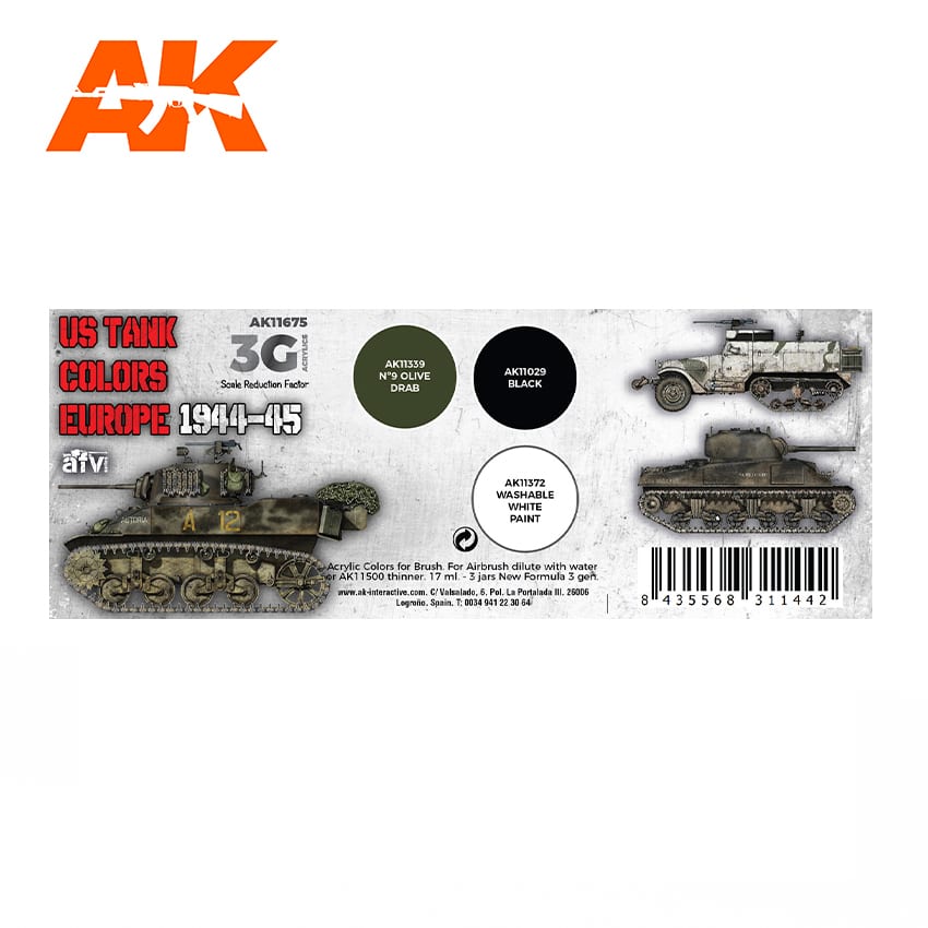 AK Interactive US Tank Colors, Europe 44-45