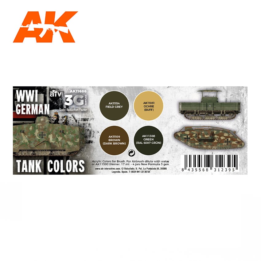 AK Interactive WWI German Tank Colors