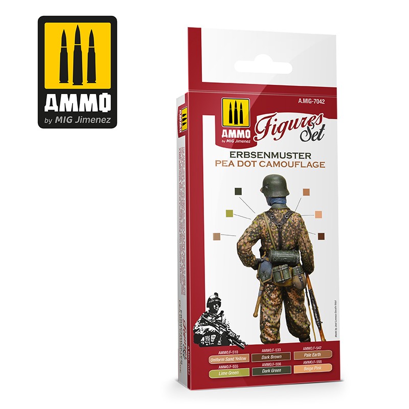 Ammo Mig Jimenez Erbsenmuster Pea Dot Camouflage Figures Set