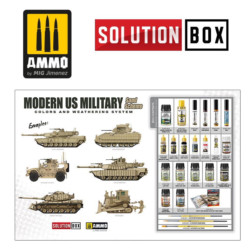 Ammo Mig Jimenez SOLUTION BOX - Modern US Military Sand Scheme