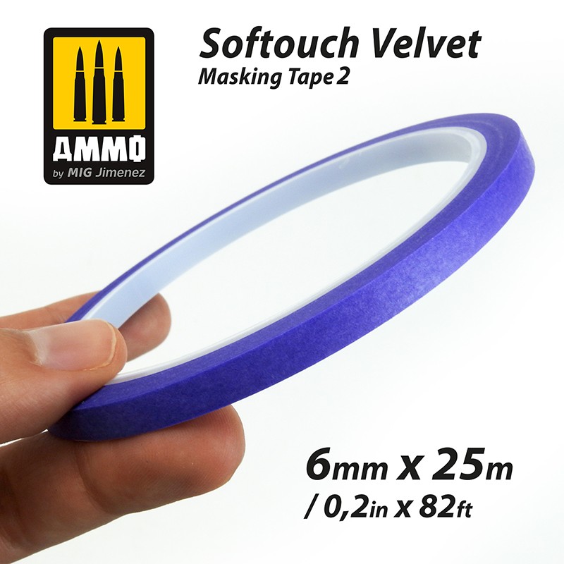 Ammo Mig Jimenez Softouch Velvet Masking Tape #2 (6mm x 25M)
