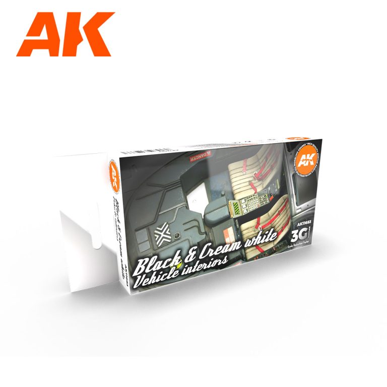 AK Interactive BLACK INTERIOR AND CREAM WHITE