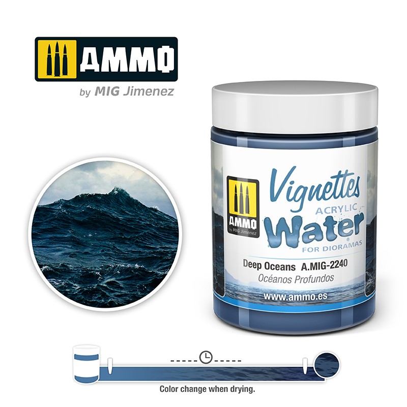 Ammo Mig Jimenez Deep Oceans, Vignettes Acrylic Water 100 ml